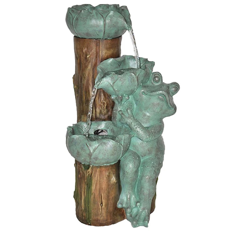 Santa's Workshop 22" Frog Fountain