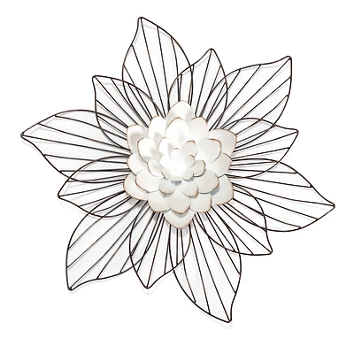 Fetco Leith Layered Floral Metal Wall Art