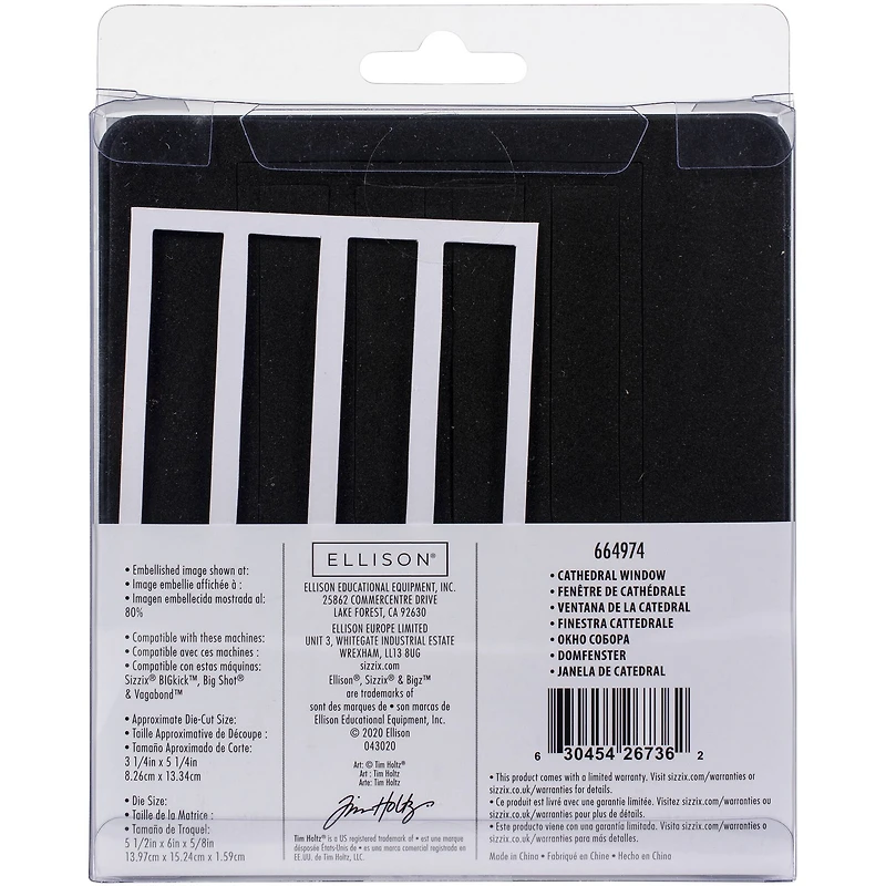 Sizzix® Bigz™ Cathedral Window Die Set by Tim Holtz®