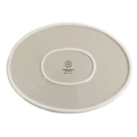 Martha Stewart 13" Taupe Ceramic Oval Baker