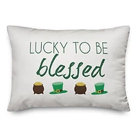 Lucky To Be Blessed 14" x 20" Throw Pillow