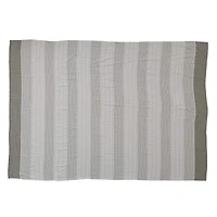 Hello Honey® 84" Cream & Olive Cotton Double Cloth Tablecloth