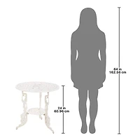 Design Toscano 24" Villa Ravello Rose Garden Cast Iron Bistro Table