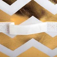 DII® 13" Nonwoven Polyester White & Gold Chevron Storage Cube, 2ct.