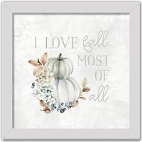 I Love Fall Print in White Frame