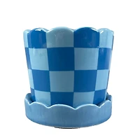 Mini Checkered Ceramic Pot by Ashland
