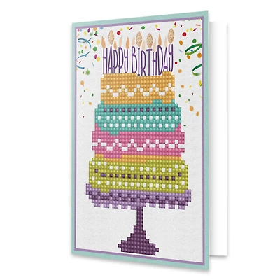 Diamond Dotz® Happy Birthday Cake Diamond Painting Greeting Card Kit