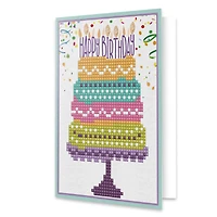 Diamond Dotz® Happy Birthday Cake Diamond Painting Greeting Card Kit