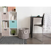 Gray Polyester Variegated Round Bin