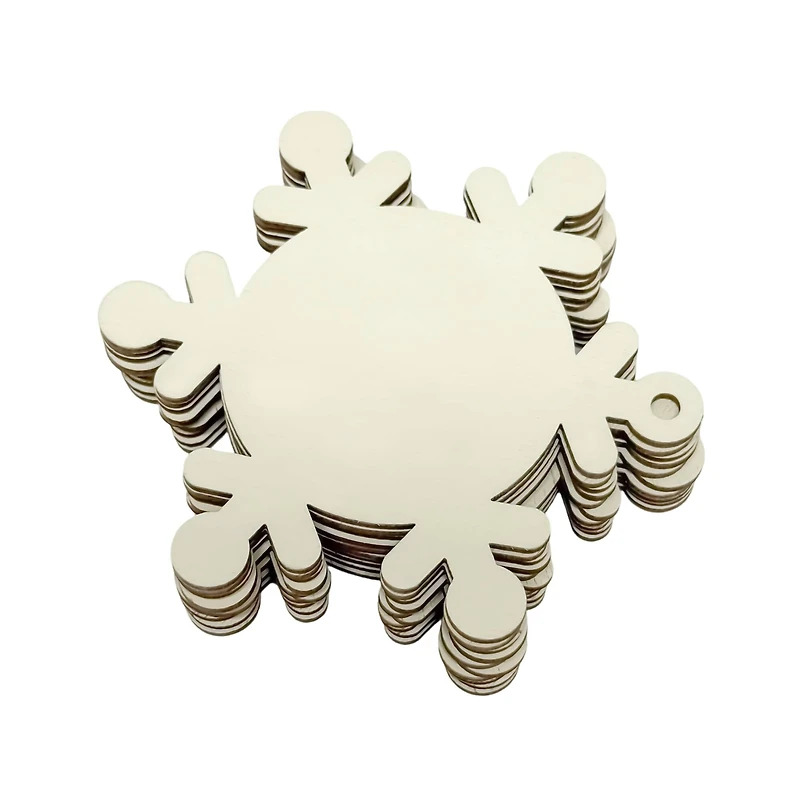 3.5" DIY Plywood Snowflake Ornaments, 50ct. by Make Market®