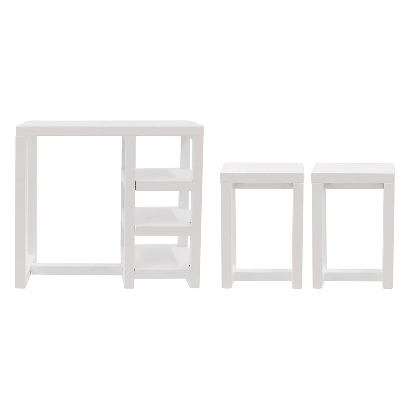 Mini White Bar Table & Chairs Set by Make Market®