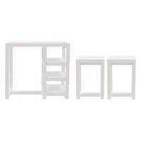 Mini White Bar Table & Chairs Set by Make Market®