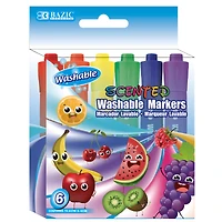BAZIC® Scented Washable Markers, 12 Packs of 6