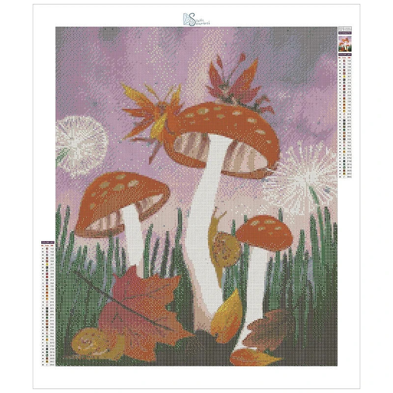Sparkly Selections Mushrooms and Fairy - Local Utah Artist Rachel H. Diamond Painting Kit