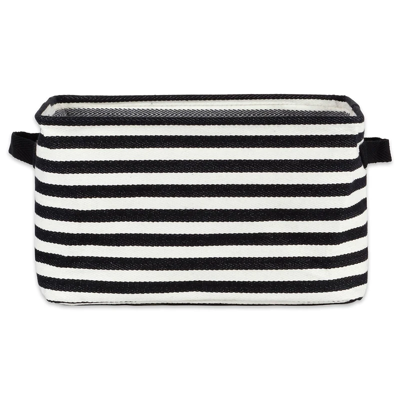 DII® Stripes PE-Coated Herringbone Woven Cotton Laundry Bin Set