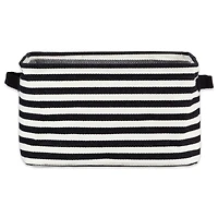 DII® Stripes PE-Coated Herringbone Woven Cotton Laundry Bin Set