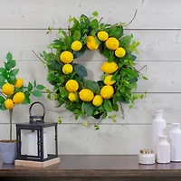 20" Yellow & Green Lemons & Assorted Foliage Spring Wreath