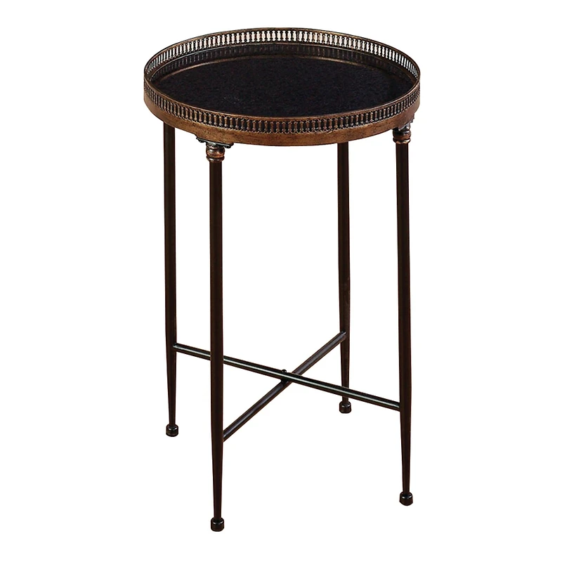 2ft. Black Iron Traditional Accent Table