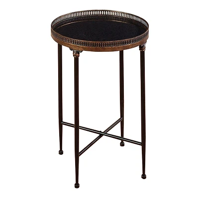 2ft. Black Iron Traditional Accent Table