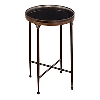 2ft. Black Iron Traditional Accent Table