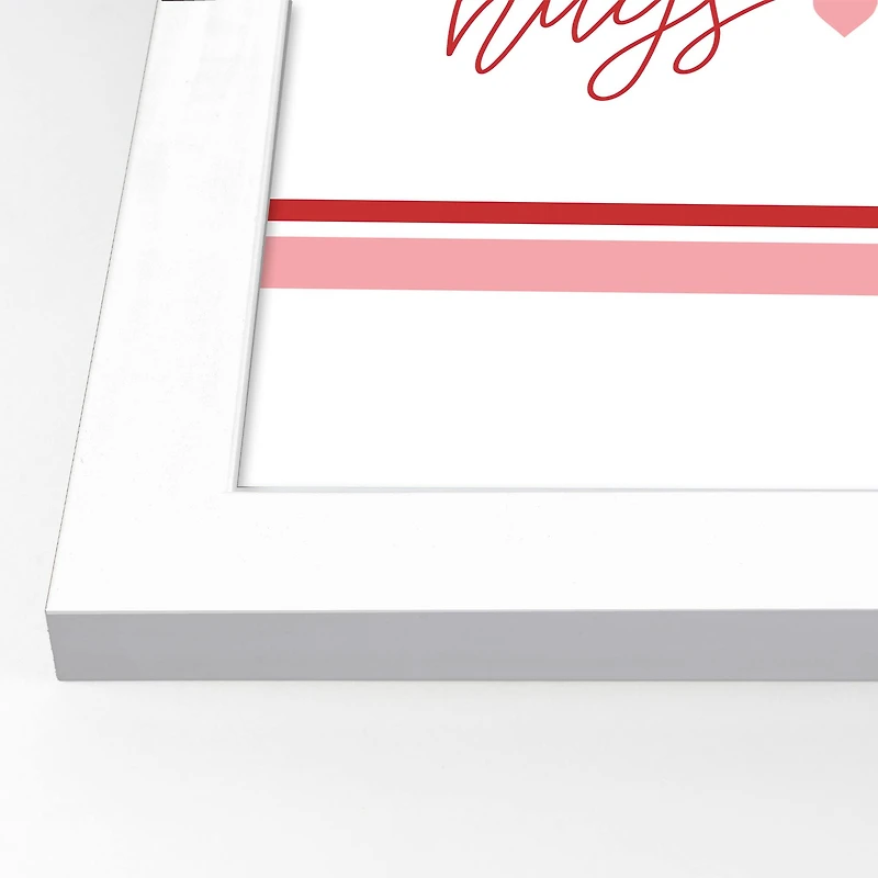 16" x 20" Happy Valentine's Day White Framed Print Wall Art