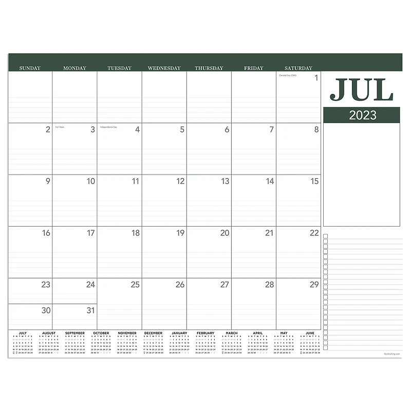 TF Publishing 2023 - 2024 Professional Large Desk Pad Monthly Blotter Calendar
