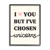 Stupell Industries I Love You But Unicorns Funny Phrase Fantasy Framed Wall Art