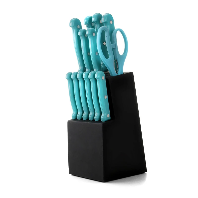 MegaChef Teal 14 Piece Cutlery Set