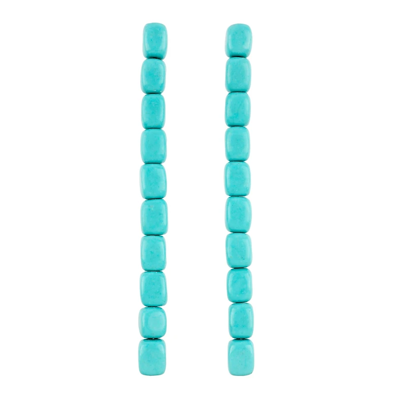 Turquoise Reconstituted Howlite Potato Beads by Bead Landing™