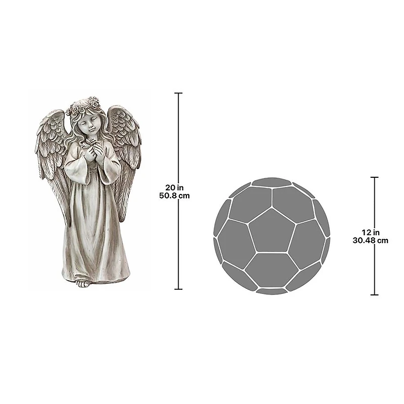Design Toscano 20" Divine Messenger Memorial Garden Angel Statue