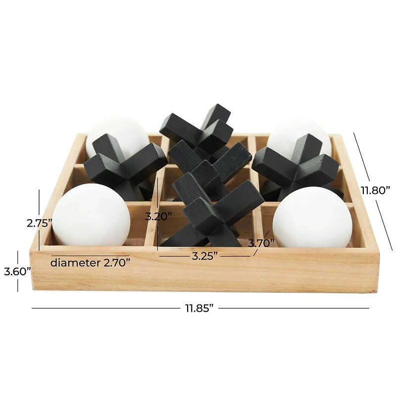 12" Decorative Tic-Tac-Toe Game Set