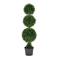4ft. Potted Triple Ball Green Cedar Topiary