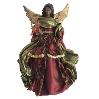 Santa's Workshop 16" Burgundy Christmas Angel Tree Topper