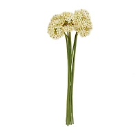 31" White Allium Artificial Flower Stem, 8ct.
