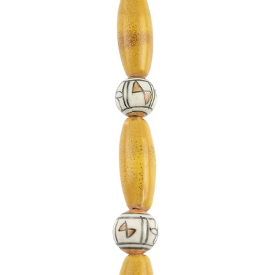 Yellow & White Ceramic Bead Mix by Bead Landing™