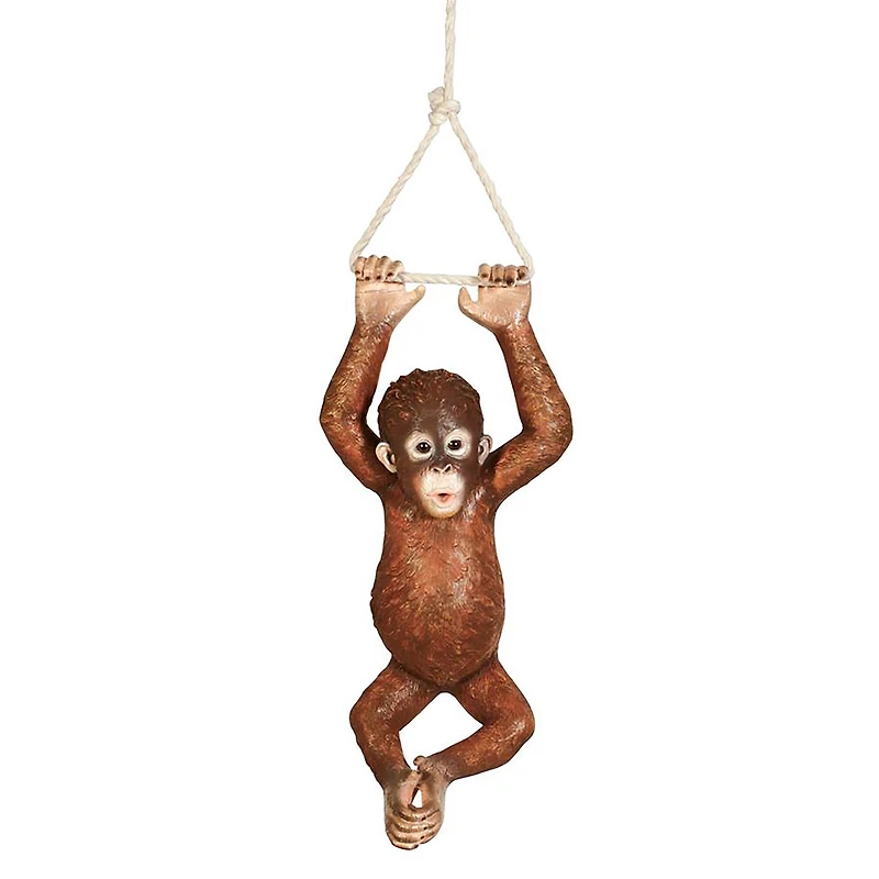 Design Toscano 29" Pongo the Hanging Baby Orangutan Statue