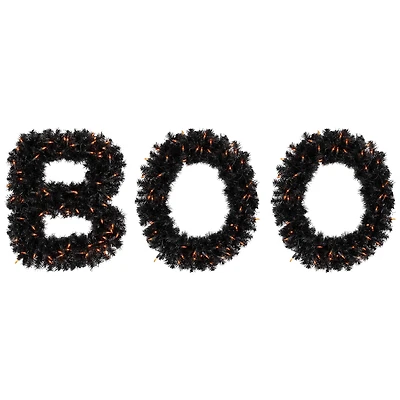 18" Lit Boo Sentiment Outdoor Halloween Sign