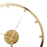 Gold Modern Abstract Clock, 19" x 7" x 25"