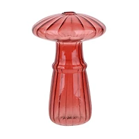 4.5" Burgundy Glass Mushroom Tabletop Décor by Ashland®