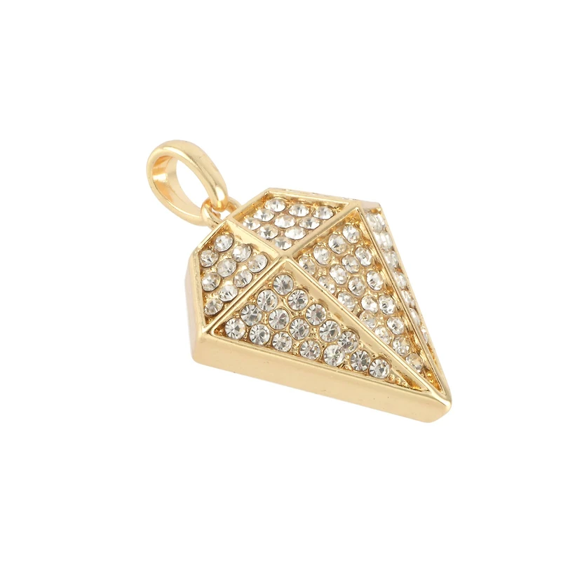 Gold Metal Diamond Pendant by Bead Landing™