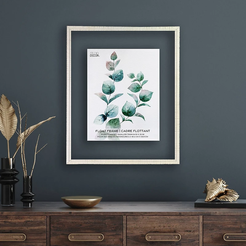 White Wooden Float Frame by Studio Décor