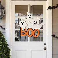 Glitzhome® 14"H Halloween Wooden Ghoost BOO Door Hanger