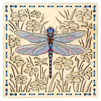 MP Studia Dragonfly Cross Stitch On Wood Kit