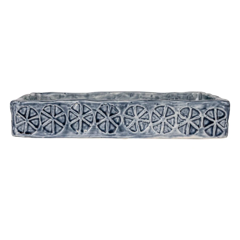 Hello Honey® 7.5" Blue Coastal Stoneware Napkin Holder