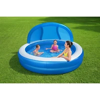 Bestway® H2OGO!® 8ft. Summer Days Round Inflatable Outdoor Family Pool with UV Careful™ Sunshade