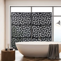 Glitzhome® 6ft. Black Galvanized Steel Irregular Geometric Pattern Privacy Screen Fence Panel & Room Divider