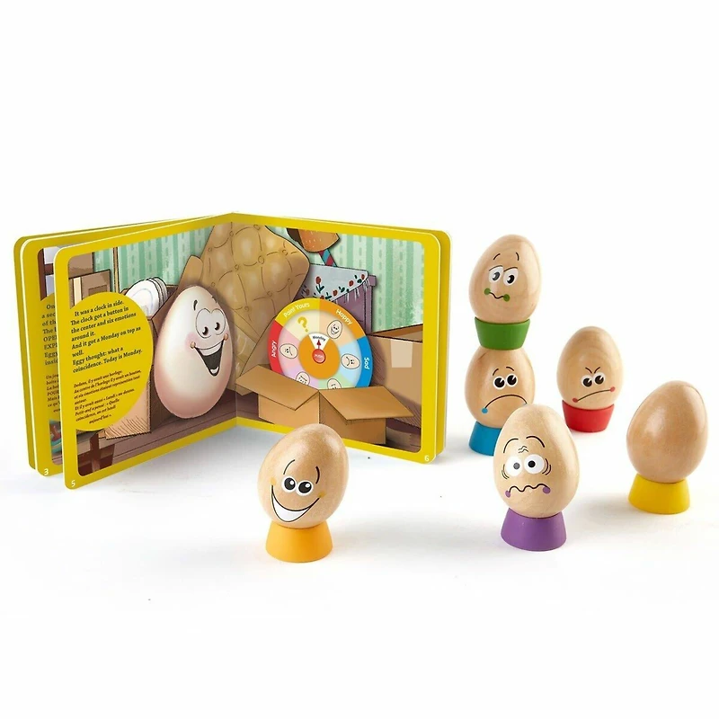 Hape Eggspressions Wooden Learning Toy & Illustrative Book Set