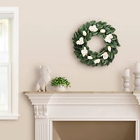 24" Cream Spring Magnolia Wreath