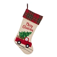 Glitzhome® 21" Truck & Tree Christmas Stockings, 2ct.