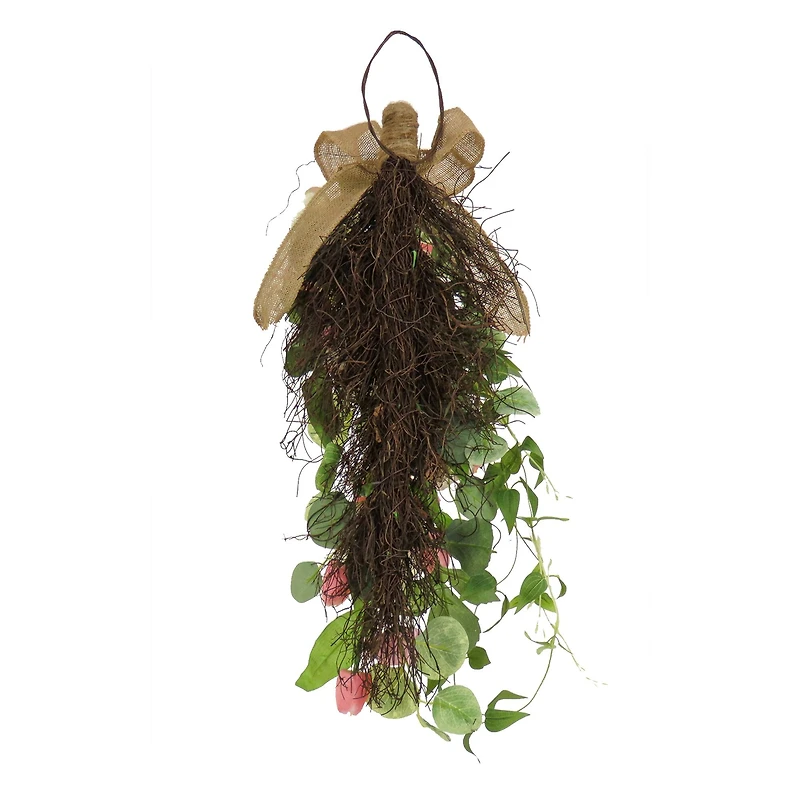 26" Hydrangeas, Tulips & Eucalyptus Swag